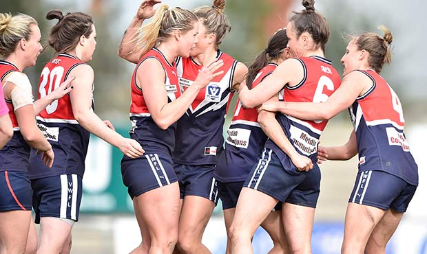 KateBrennanGF_HERO.jpg Five players from the Bulldogs' AFLW team will line up in the VFL Women’s Grand Final on Sunday. (Photo: Liz Vagg/Western Bulldogs) - Libby Birch,Katie Brennan,Nicole Callinan,Aasta O'Connor,Kirsty Lamb,Western Bulldogs